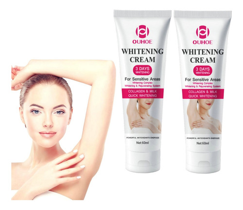 2×crema Blanqueadora Corporal Instantánea Áreas Intimas B .