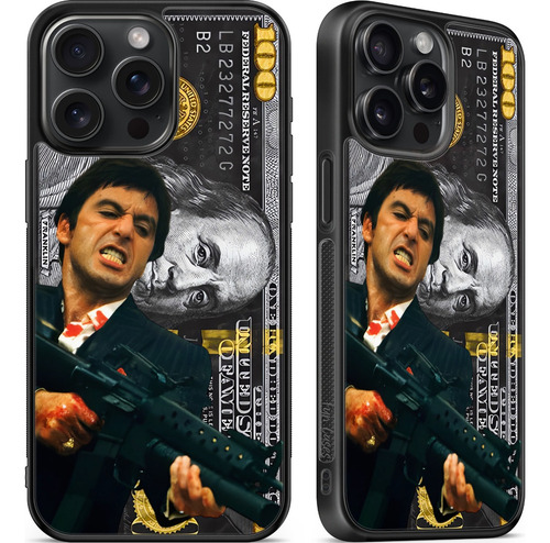 Funda Tony Montana Caracortada Scarface Dolar 100 Negro 2 Negro Samsung Galaxy A24