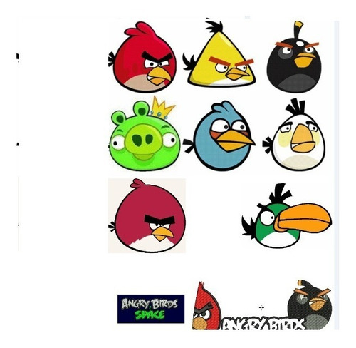 Diseño De Matrices P/ Maquina De Bordar Angry Birds Niños