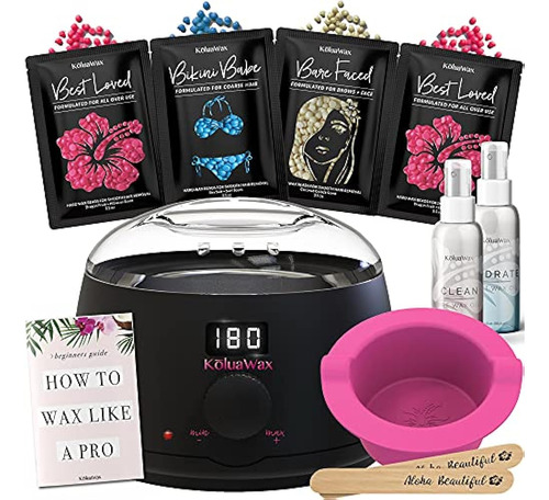 Waxing Kit Wax Warmer Depilación Con Frijoles De Cera Dura. 