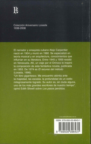 Imagen 2 de 3 de Los Pasos Perdidos - Carpentier - Losada