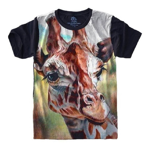 Blusa Fem. 5%off Animal Girafa Customizada Divertida Premium