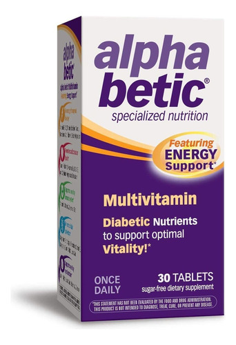 Multivitaminico Alpha Betic 30tabletas Sabor Sin sabor