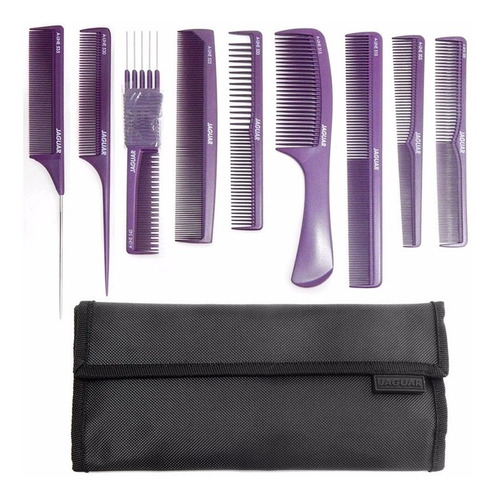 Jaguar Profesional Set 9 Peines A-line De Peluqueria Violeta