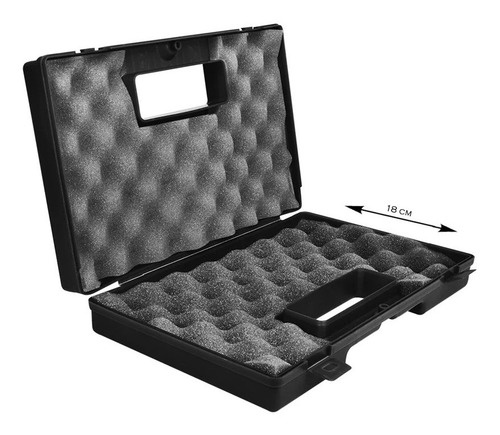 Imagem 2 de 6 de Maleta Rígida Pistola Armas Airsoft Rossi 28cm + Alvos