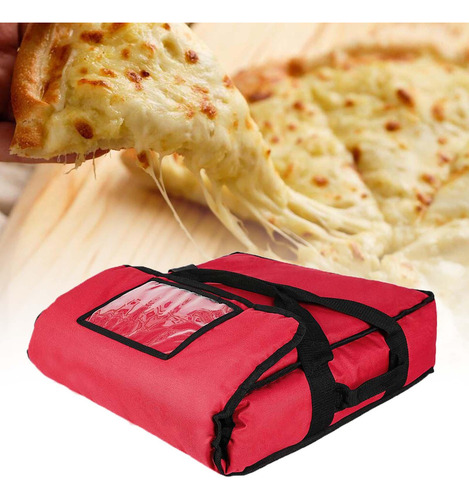 Pizza Develivey Bag Aislado Pizza Carrier Rojo 50x50x25cm
