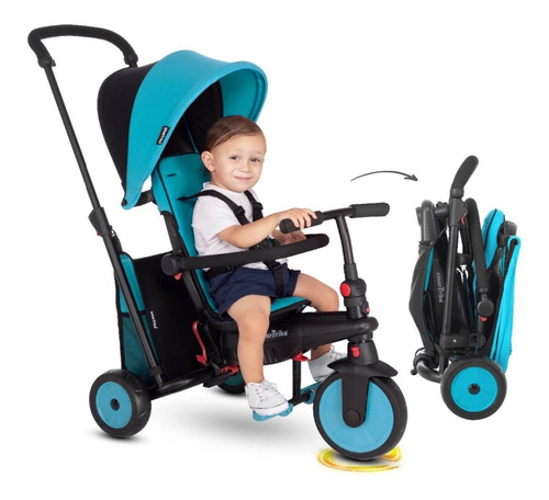 Triciclo 6 En 1 Smartrike Str3 Folding Stroller Trike, Azul