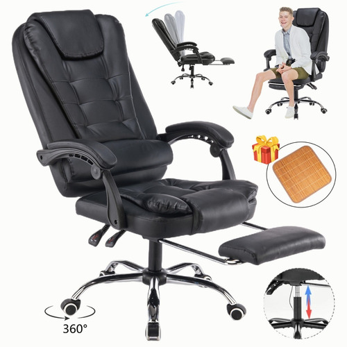 Silla Oficina Ergonómica Reclinable Ajustable Con Reposapiés