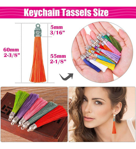 Borlas Para Joyas 100 Piezas Llavero Borla Hecho Borlas Para