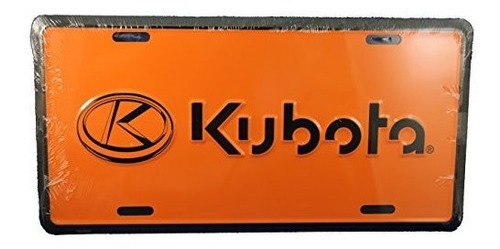 Matricula Kubota Con Logo (naranja)