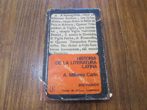 Historia De La Literatura Latina - A. Millares Carlo