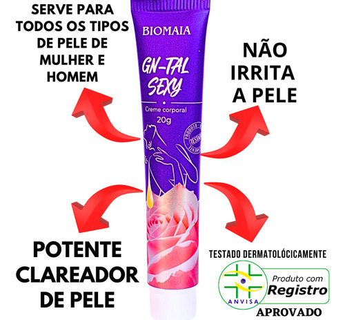 Pomada Tira Manchas Escuras de Pele Face Clean Clareador de pele
