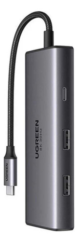 Hub Ugreen Revodok 206 Usb-c 6 In 1 Adapter100w Cm498 Grey