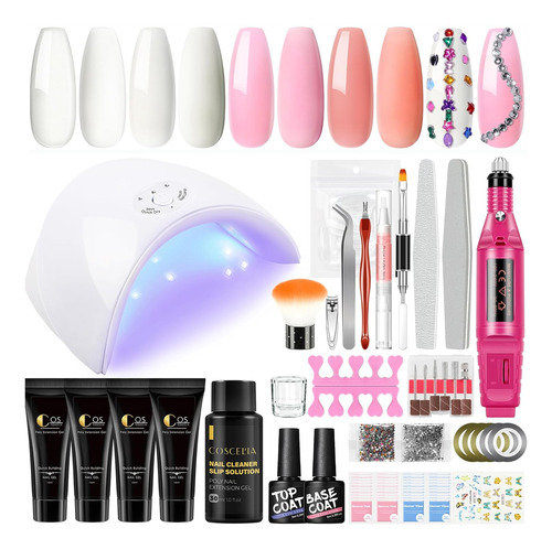 Poly Gel Nail Kit Starter Kit With U V Light And Drill ...