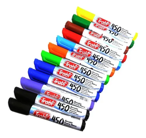 Marcador Fibrón Trabi Pizarra 450 Plus Caja X 12 Uni