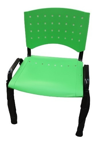 Silla de escritorio ZR Equipamientos Lisy fija plástica s/brazos  verde