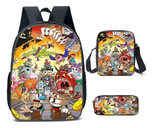 Mochila Creativa Con Estilo De Impresión 3d 3pcs / Set 220