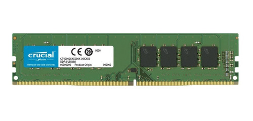 Imagen 1 de 1 de Memoria RAM gamer color verde  8GB 1 Crucial CT8G4DFRA32A