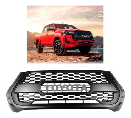 Parrilla Trd Toyota Hilux 2021 2022 2023 S/led Solopickup