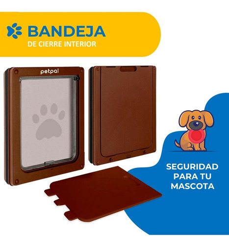 Imagen 4 de 10 de Puerta Abatible Para Perro Gato Mascota Petpal Tamaño Grande