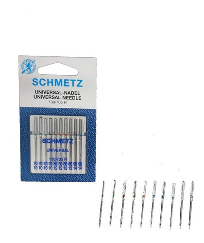 Schmetz Universal. 10 Agujas Para Máquina De Coser Doméstica