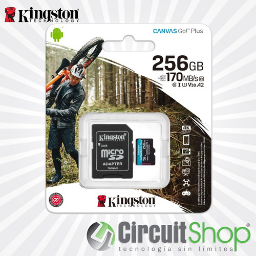 Micro Sd 256gb 170 Mb/s Kingston Canvas Go Plus Circuit Shop