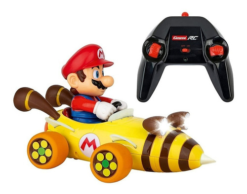 Carro Control Remoto Mario Kart Bumble V Abejita Carrera Rc Color Amarillo Personaje Mario Bros