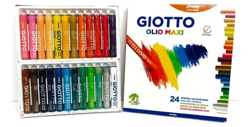 Pastel Al Oleo X 24 Colores Giotto Olio Maxi Crayon Graso 