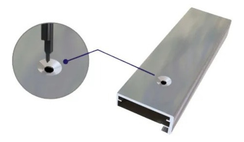 Escareador Conico 45° 8mm P Perfil De Aluminio Com Haste 8mm