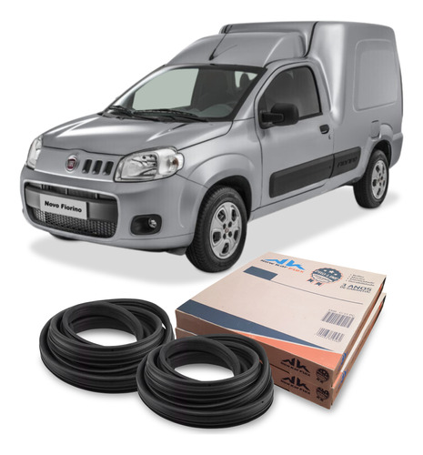 Kit Borracha Guarnição 2 Portas Fiat Fiorino 2013 Em Diante