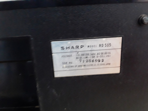 Gravador De Rolo Sharp Rd-505, Sem As Tampas, Leia Descrição (Usado)