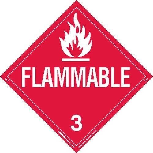 Labelmaster Z Pl2 Flammable Liquid Hazmat Placard Worded