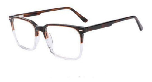 Lentes Ópticos John Armazón Rectangular Acetato Transparente