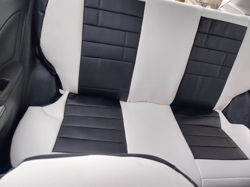 Fundas Cubre Asientos Tacto Piel Para Grand I10 2020-2024 Blanco/negro