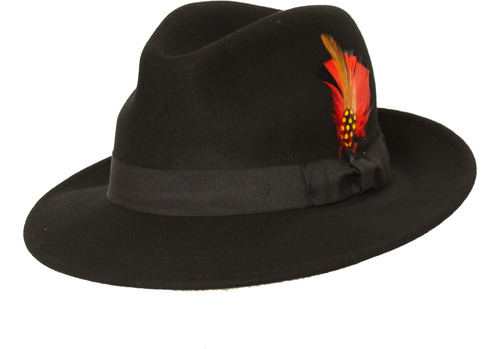 9th Street Reverb Classic Felt Fedora 100% Lana (mediano, Ne