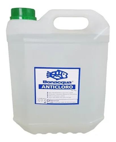 Anticloro Bonacqua 5 Litros Elimina Cloro Pecera Acuario
