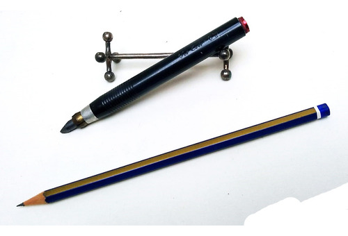 Portaminas Texa Aluminio Para Mina De 6mm. Antiguo Esmaltado Negro (Usado)
