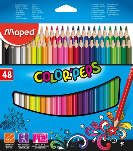 Imagen 1 de 1 de Lápices Maped Color Peps 48 Colores