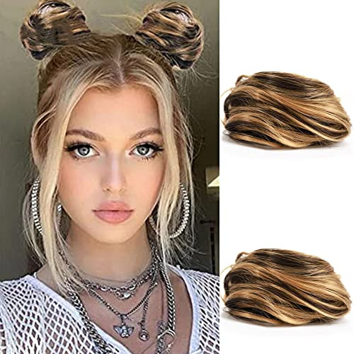 2pcs Gato Orejas Pelo Donut Chignon Clip De Garra En Fpkmq