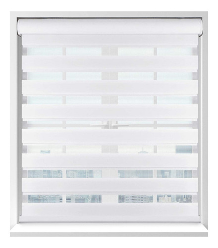 Cortina Roller Zebra Puerta-ventana 160x220cm - Blanco