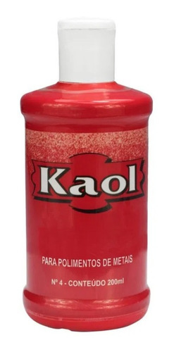 Kaol Polimento Brilho Limpa Prata Metais 200ml Joias Fogão