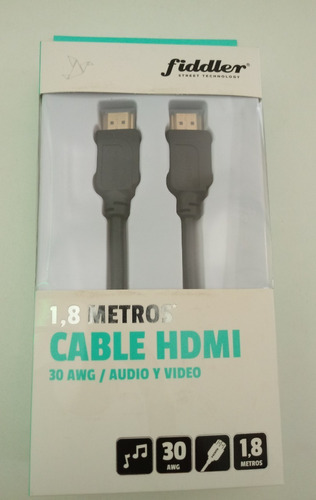 Cable Hdmi 30 Awg 1.8 Mts.