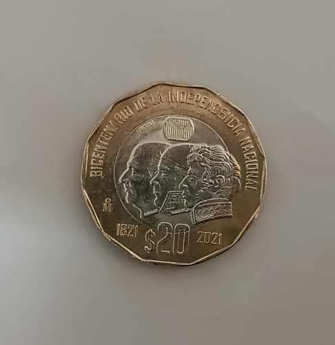 Moneda 20 Pesos Bicentenario  Independencia Nacional 2021