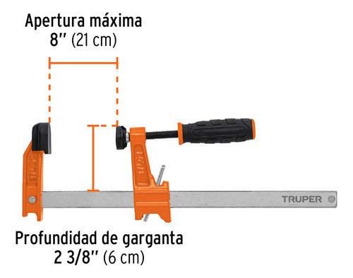 Prensa Rapida F Apertura 8 Uso Ligero Mango Ergonómico