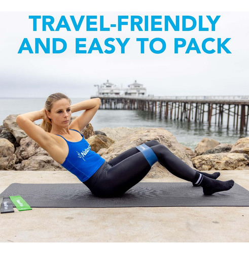 Natural Pilates Juego De Bandas De Resistencia De 4 Niveles,