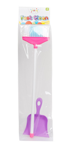 Imagem 2 de 2 de Fast Clean Rosa - Kit Limpeza Infantil Solapa -pá E Vassoura