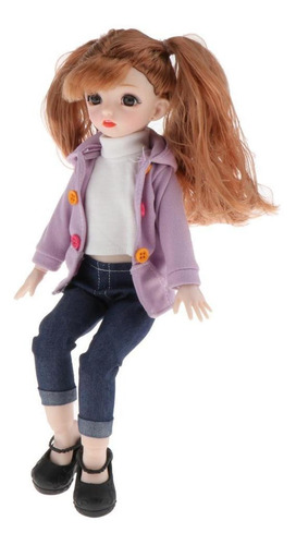 Imagem 7 de 10 de Menina Bebê Bola Conjunta Boneca Criança Brinquedo M