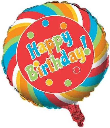 Globo Redondo De Mylar De Doble Cara, Sugar Buzz