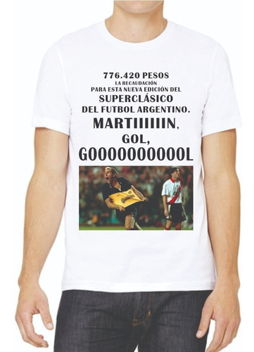 Remera Blanca Personalizada Palermo Superclasico Boca Futbol