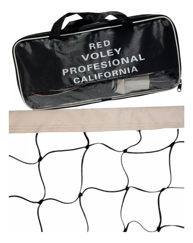 Red De Voley 9,5 Mts Reglamentaria Negra Con Bolso Reforzada Faydi